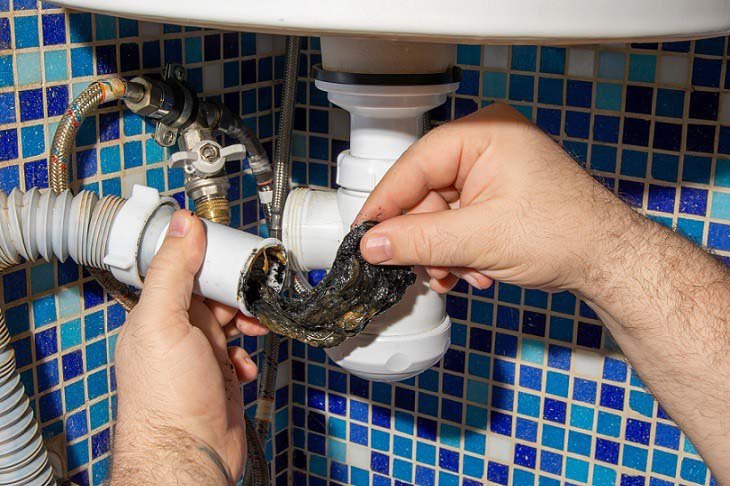 Afvoerleiding verstopt